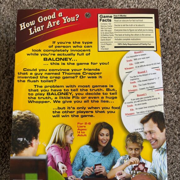 TDC Games The Game of Baloney How Good A Liar Are You Tin Container Ages 8 & Up - Picture 2 of 2